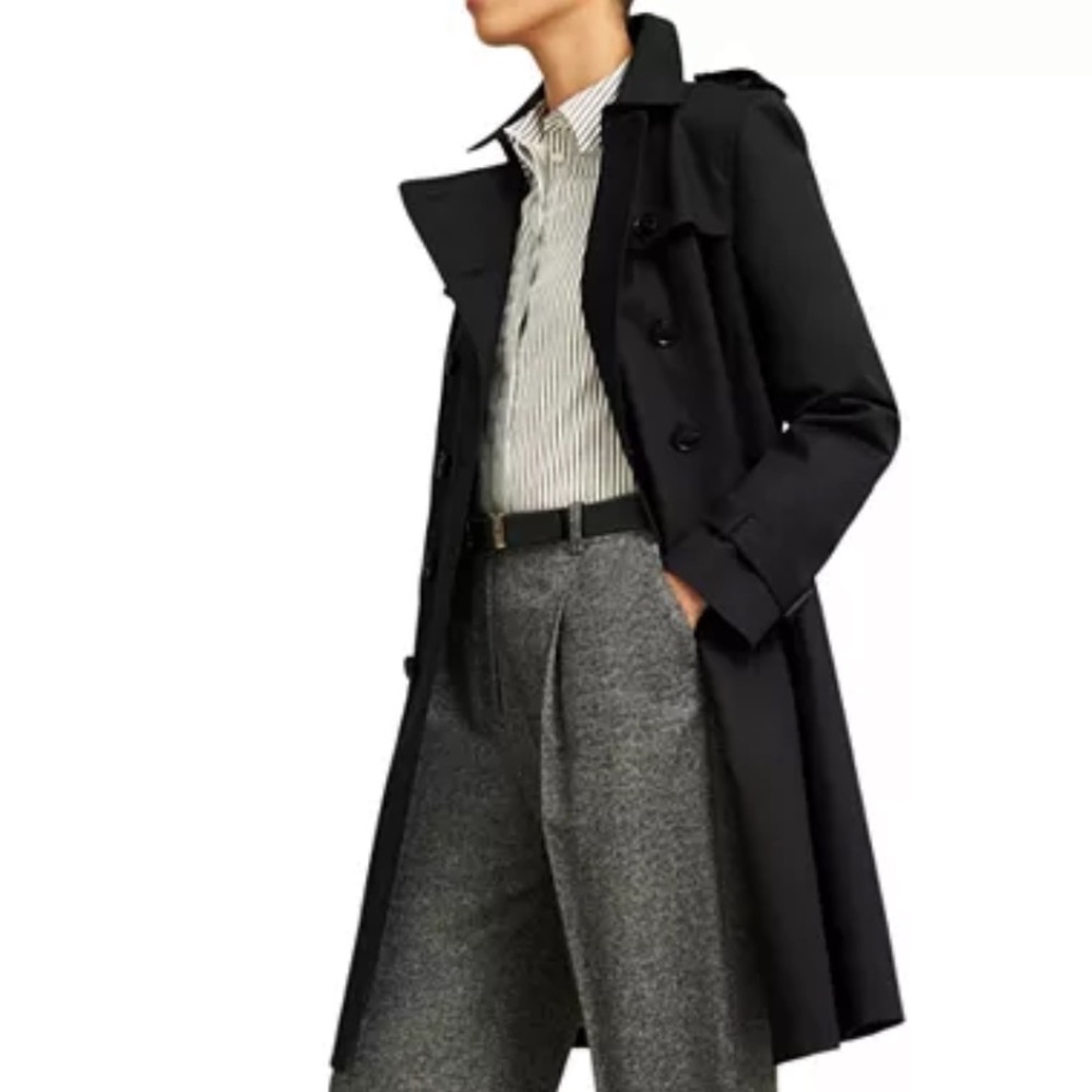 Hobbs London Skylar Trench Coat in Black - US 8 - NEW